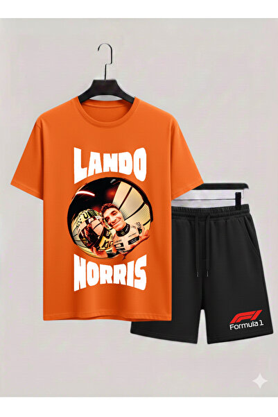 MAGORS Lando Norris Printed 100% Cotton Crewneck Kids T-Shirt-Shorts F1 Dual Set