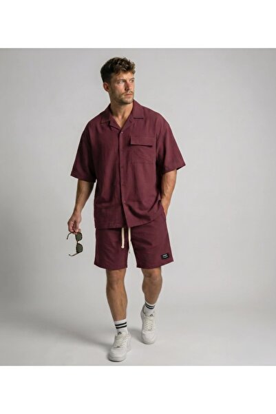 Danger Men's Premium Fabric Modal Shorts Set Claret Red 2018Dngr