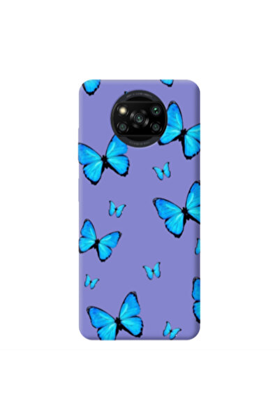 Other Xiaomi Poco X3 /X3 Pro Mix Butterfly Purple Colored Silicone TPU Θήκη