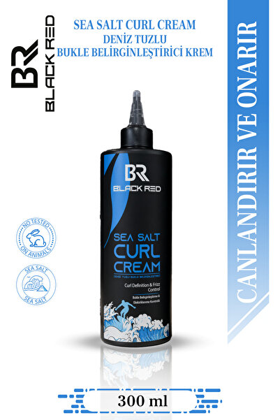 Black Red Sea Salt Curl Cream 300 ml Bukle Belirginleştirici Elektriklenme Ka...