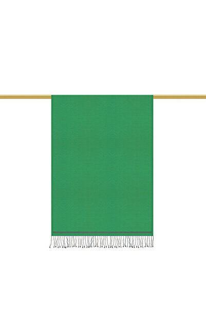 Bursa İpek Green Navy Blue Double Sided Silk Shawl