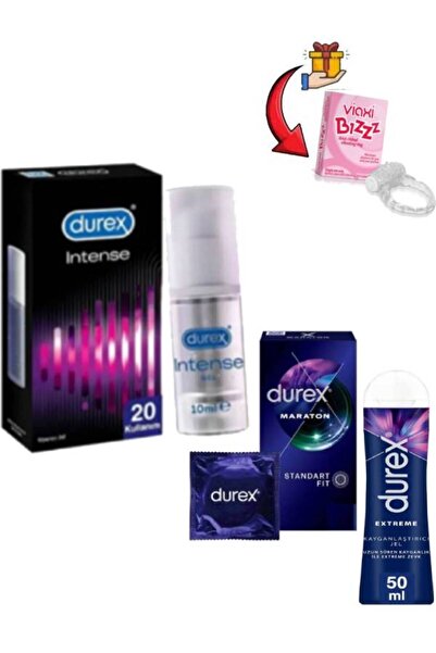 Durex İntense +20 Kullanımlık Jel-5'li Maraton Prezervatif-Extreme Kayganlaşt...