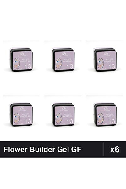 global fashion Set 6 Flower Builder Gel 8ml Nr.13 Constructie Unghii UV