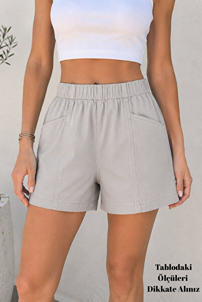 CEDY DENIM Pantaloni scurți elastici din Lycra pentru femei, cu buzunare, din...