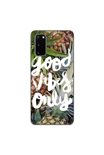 OEM Husa compatibila cu Samsung Galaxy S20 Silicon Gel Tpu Model Good Vibes Only