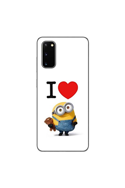 OEM Husa compatibila cu Samsung Galaxy S20 Silicon Gel Tpu Model I Love Minions