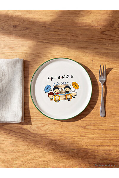 LC Waikiki Farfurie ceramică imprimată Friends 28 cm