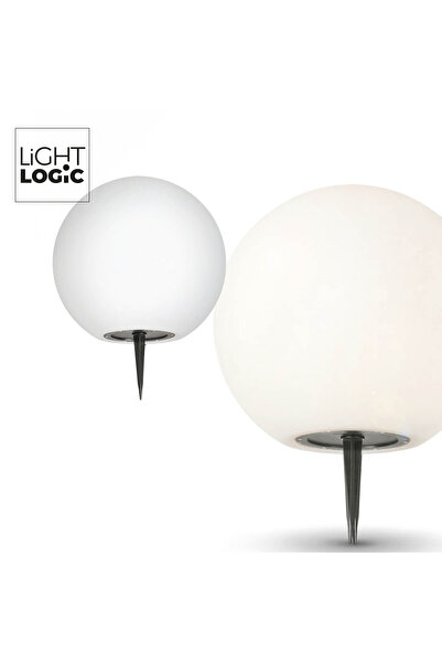 LightLogic Lampă solară de grădină LED RGB tip glob 30 cm cu senzor de lumină...