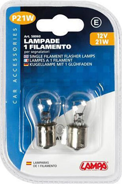 Lampa Λάμπες Αυτοκινήτου P21W 12V 2 τεμάχια