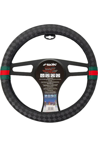 Simoni Racing Κάλυμμα τιμονιού αυτοκινήτου με διάμετρο 37-39 εκ., συνθετικό μ...