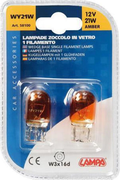 Lampa Λάμπες Αυτοκινήτου WY21W 12V 21W 2 τεμάχια