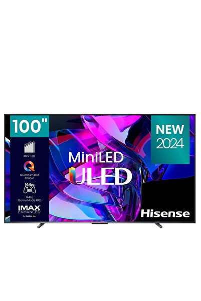 Hisense , 100 inch, 4K Smart TV, Mini-LED, 120Hz 100U7K Black