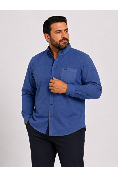 ANNEX Large Size Cotton Long Sleeve Men's Shirt