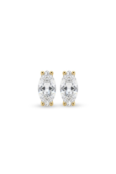 Charmist Steel Drop Marquise Earrings