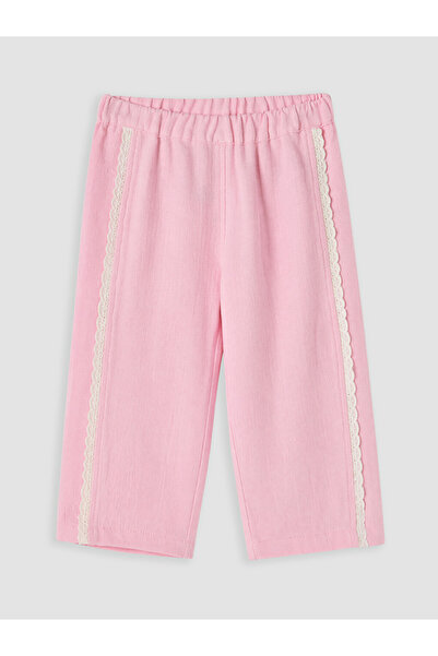 LC Waikiki Rmz Gi̇yi̇m Farkiyla Standard Fit Girls' Lace Detailed Pants
