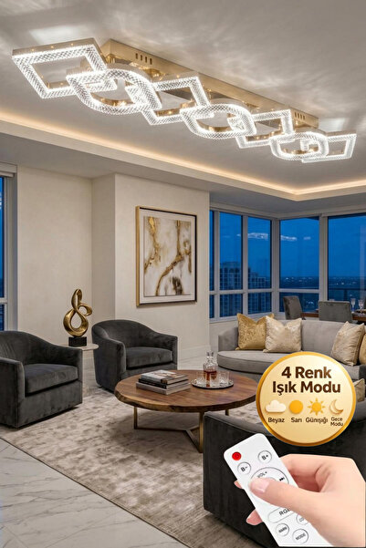 Lumia Lighting Lucia Model 7"li Gold 3 Renk Modu Yemek Masası Oturma Çocuk Ya...
