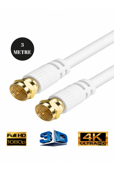 NEXT NEXTSTAR 3 Metre Full Hd 3d 4k Anten Tv Çanak Uydu Lnb Kablosu (f Konnek...