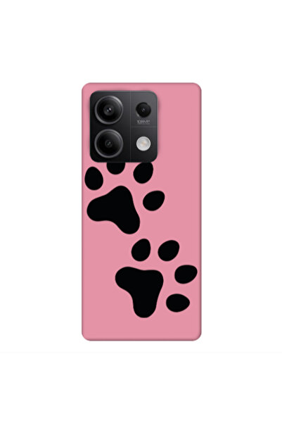 Other Xiaomi Redmi Note 13 5G Paws Pink Colored Silicone TPU Θήκη