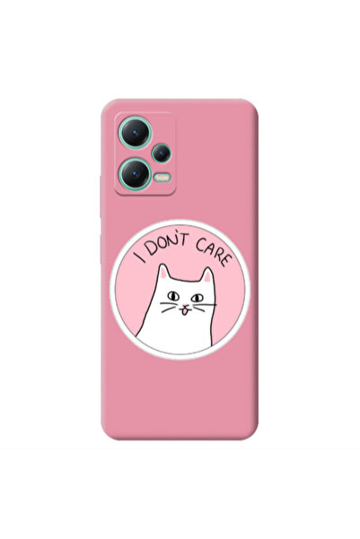 Other Xiaomi Redmi Note 12 Pro 5G I dont Care Pink Colored Silicone TPU Θήκη