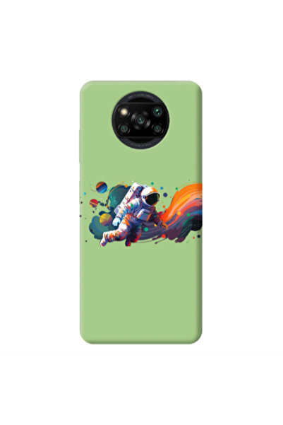 Other Xiaomi Poco X3 /X3 Pro Rainbow Space Light Green Colored Silicone TPU Θήκη