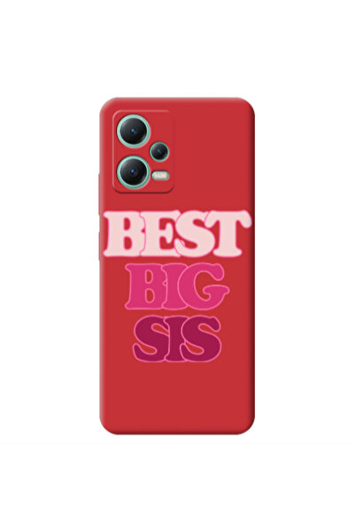 Other Xiaomi Redmi Note 12 Pro 5G Best Big Sis Red Colored Silicone TPU Θήκη