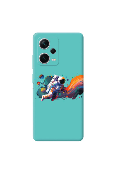 Other Xiaomi Poco X5 Rainbow Space Turquoise Colored Silicone TPU Θήκη