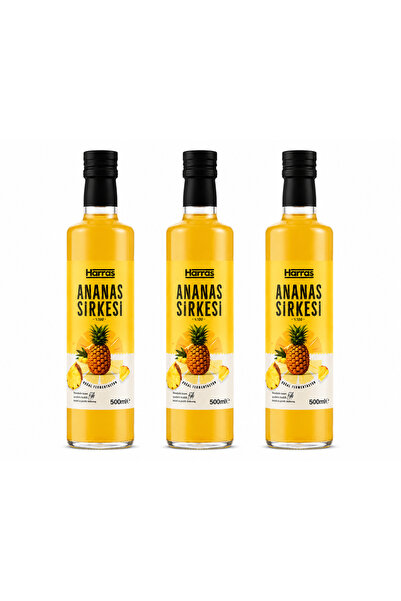 Harras Ananas Sirkesi 500 ml x 3 Adet – Doğal Fermantasyon
