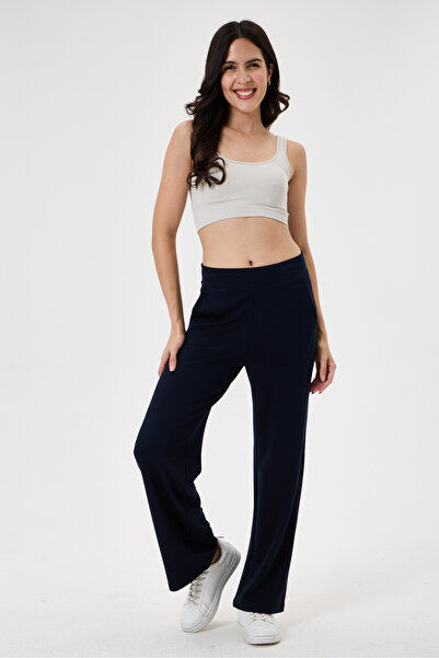della moor Women's Navy Blue Regular Fit Waist-Corseted Tubular Leg Lycra Str...