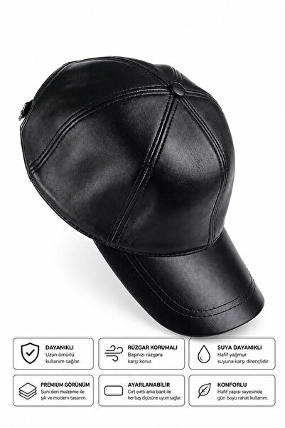PROHUNTER Leather Unisex Hat (Black)