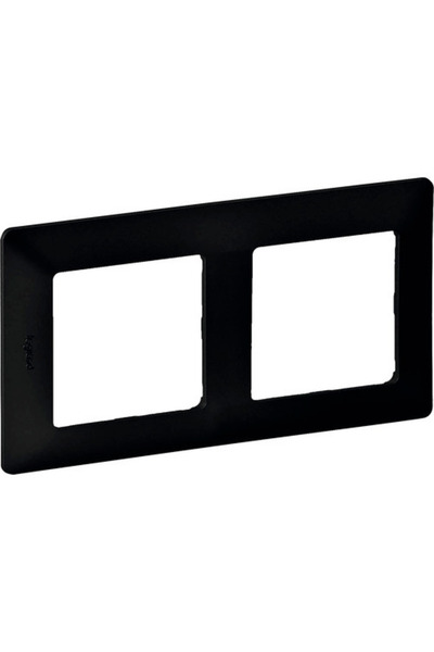 OEM Legrand valena life 2 θέσεων, οριζόντια/κάθετη τοποθέτηση, μαύρο ματ