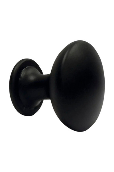 OEM Πόμολο επίπλου Ø23mm, ματ μαύρο μέταλλο