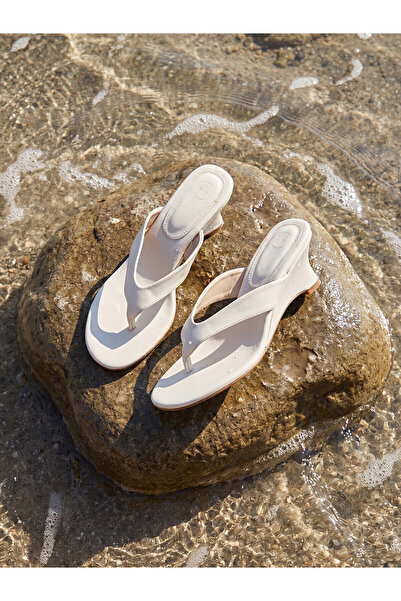LC Waikiki Peak New Season Leather Look Women's Heeled Slippers