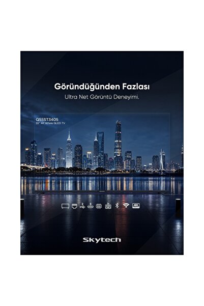 Skytech Q55ST3405 4K Ultra HD 55" 139 Ekran Uydu Alıcılı Smart QLED TV
