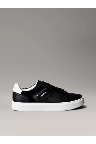 Calvin Klein Classic Cupsole Lace Up Tape Erkek Siyah Sneaker