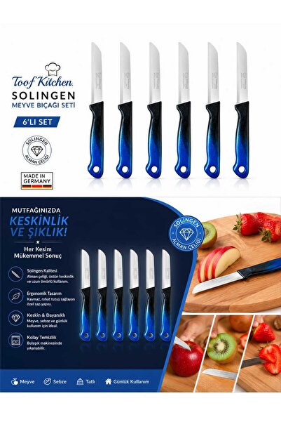 TOOF KITCHEN SOLİNGEN EBRULİ MEYVE VE SEBZE BICAĞI MAVİ