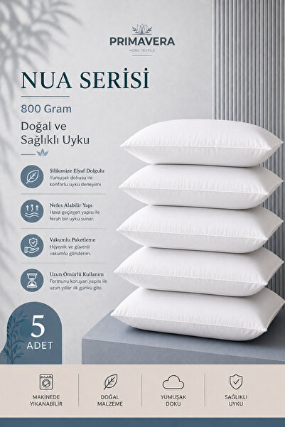 Primavera Home Primavera Nua Serisi 5'li Yastık Silikonize Elyaf Dolgulu Yumu...