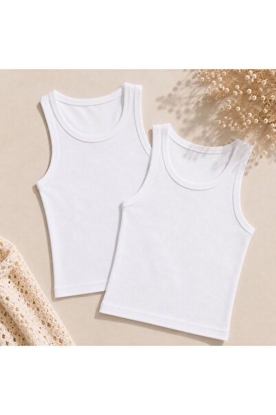 west club Kadın Beyaz Bisiklet Yaka Fitilli Crop Top