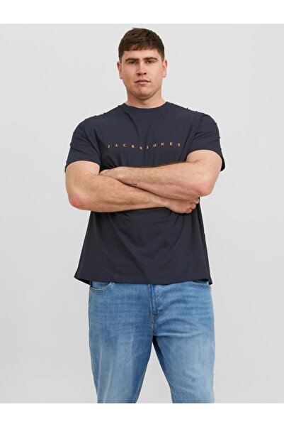 Jack & Jones Plus Μπλουζάκι με λογότυπο, ανδρικά μεγάλα μεγέθη, από βιολογικό...