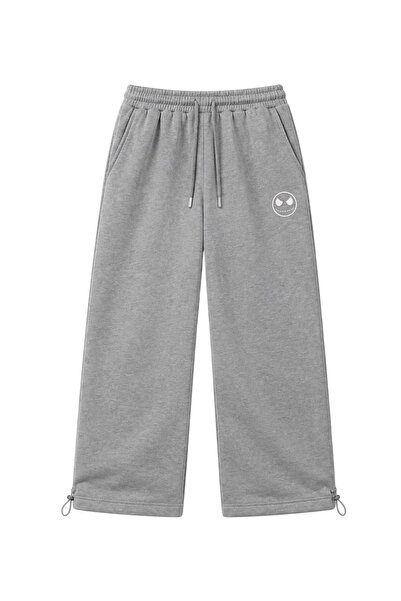 zaee Skull Smile Embroidered Adjustable Leg Premium Baggy Sweatpants