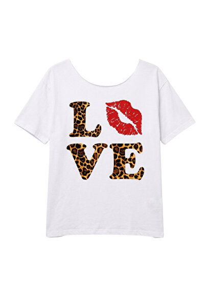 Leopar Love Baskılı T-Shirt