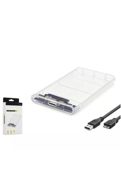 NODAR صندوق القرص الصلب HADRON HDX1760 USB3.0 بلاستيك SATA 2.5" شفاف