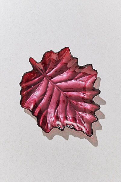 Paşabahçe Leaf Plate 31 cm Purple, Decorative Artificial Leaf, Stylish Design...