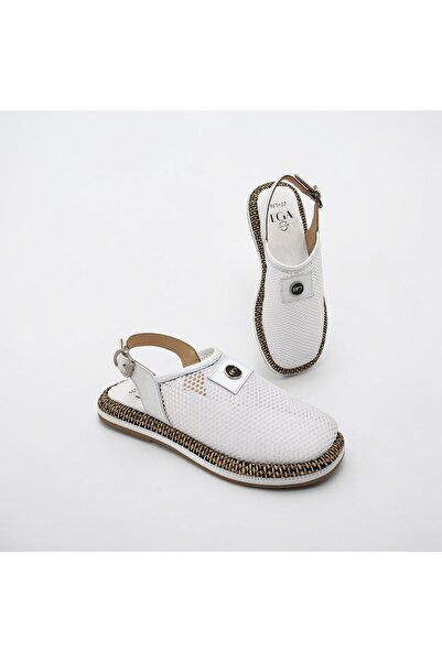 Ega ayakkabı Women's Genuine Leather Mesh Sandals