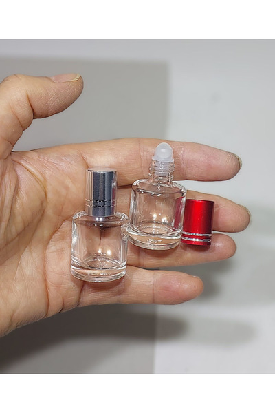wellLine Parfüm Şişesi 8 ml (4 ADET) Roll-on kırmızı Kapaklı Boş Şişe