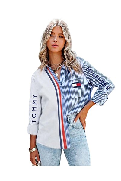 Tommy Hilfiger Plus Tommy Striped Sports Multi Color Shirt