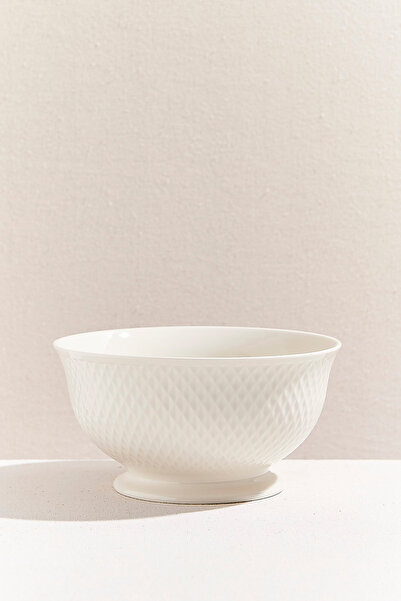 Paşabahçe Eclat Porcelain Salad Bowl Large Cream, Stylish Tableware, Kitchen ...
