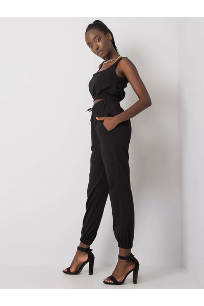 Factory Price Compleu Dama, ex moda, Bumbac, Fara maneci, Negru, model EM-KM6...
