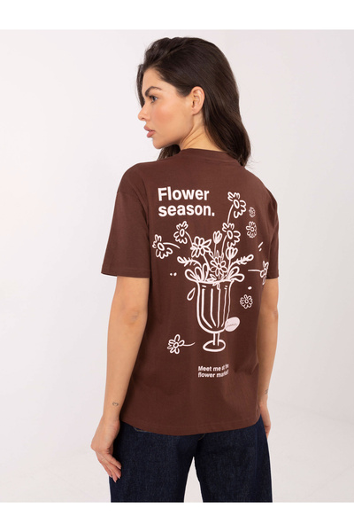 Factory Price Γυναικείο T-Shirt σε καφέ χρώμα