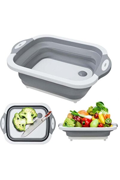 Generic Foldable Multifunction Chopping Board, Collapsible Dish Tub Basin Cut...