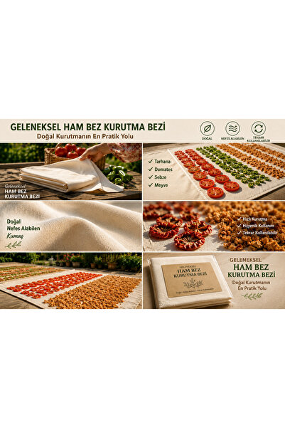 Magiclady Geleneksel Ham Bez Kurutma Bezi | Tarhana, Domates, Sebze ve Meyve ...